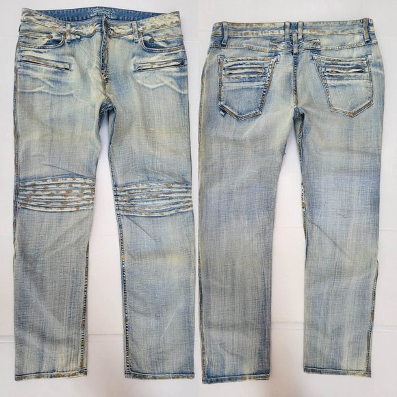 New Men's ROBIN'S JEAN sz 40 MOTARD Slim Straight Jeans